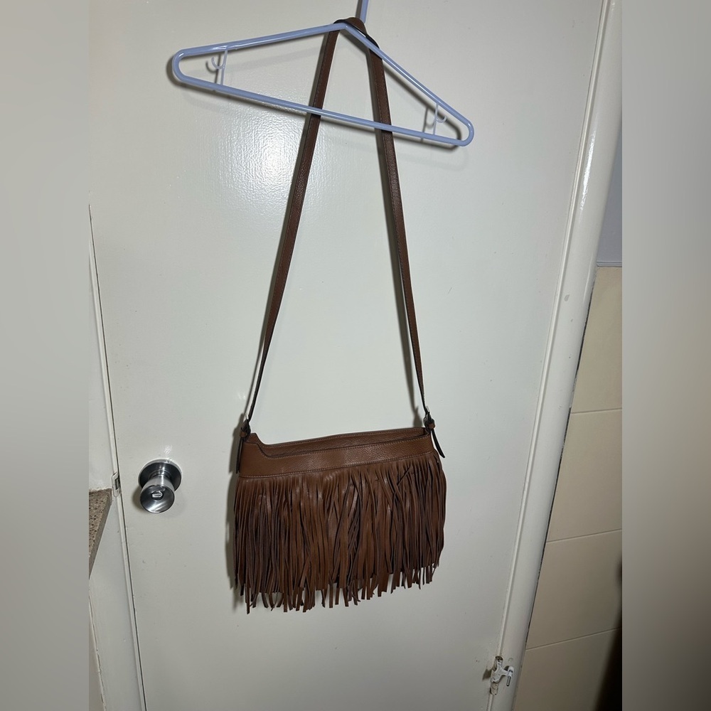 J. Jill Tan Fringe Crossbody Bag